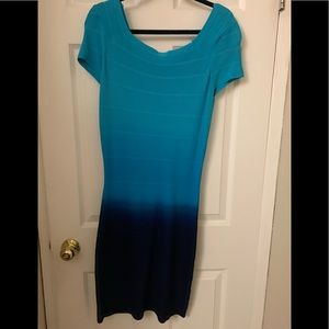 Vintage Sears Size 10 Nwot  2 tone blue dress .